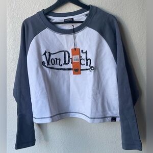 Von Dutch Dirty Blue Crop shirt